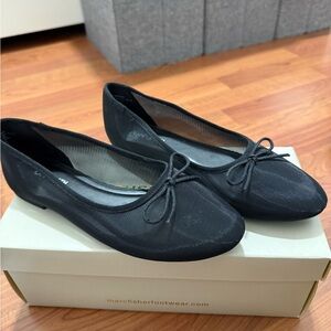 ON 34th  Black Mesh Ballet Flats
